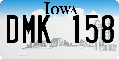 IA license plate DMK158