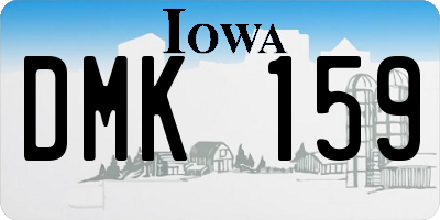 IA license plate DMK159