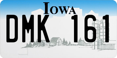 IA license plate DMK161