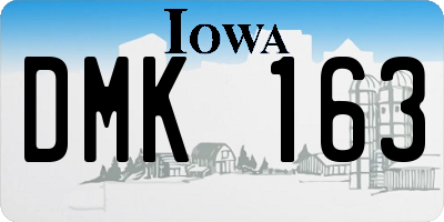 IA license plate DMK163
