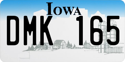 IA license plate DMK165