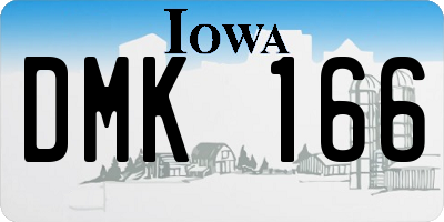 IA license plate DMK166
