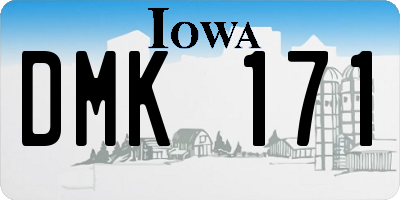 IA license plate DMK171