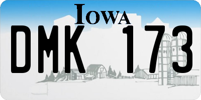 IA license plate DMK173