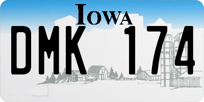 IA license plate DMK174