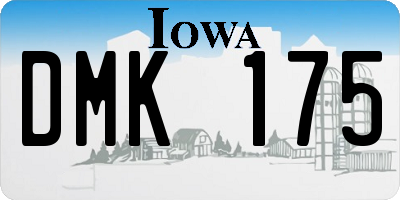IA license plate DMK175