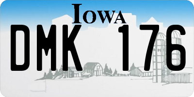 IA license plate DMK176