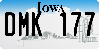 IA license plate DMK177