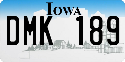 IA license plate DMK189
