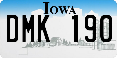 IA license plate DMK190
