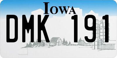 IA license plate DMK191