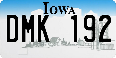 IA license plate DMK192