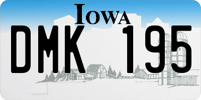 IA license plate DMK195