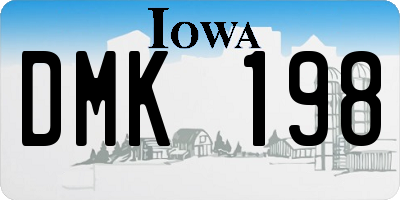 IA license plate DMK198
