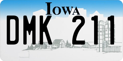 IA license plate DMK211