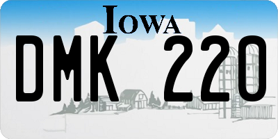 IA license plate DMK220