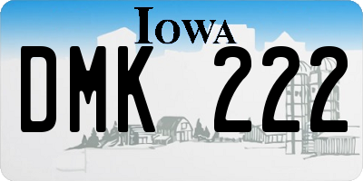 IA license plate DMK222