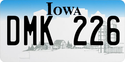 IA license plate DMK226