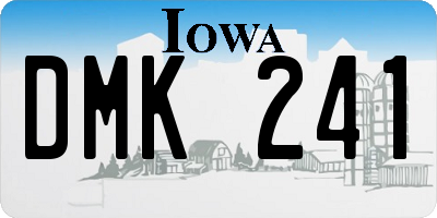 IA license plate DMK241