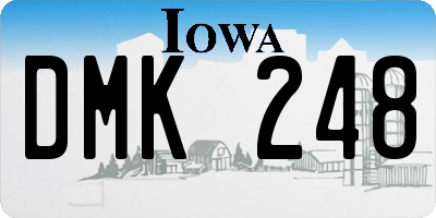 IA license plate DMK248