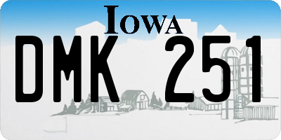 IA license plate DMK251