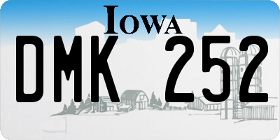 IA license plate DMK252