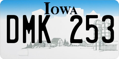 IA license plate DMK253