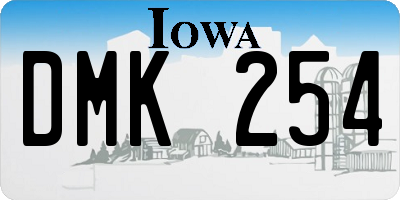 IA license plate DMK254
