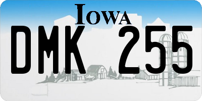 IA license plate DMK255