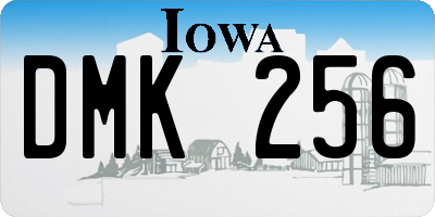 IA license plate DMK256