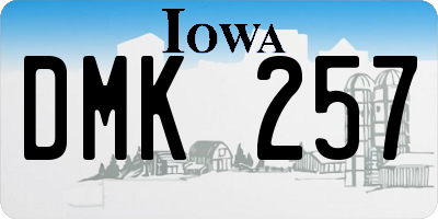 IA license plate DMK257