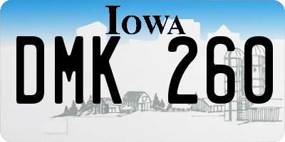 IA license plate DMK260