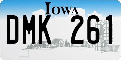 IA license plate DMK261