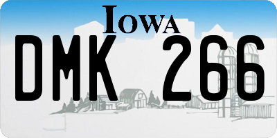 IA license plate DMK266