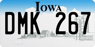 IA license plate DMK267