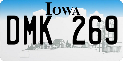 IA license plate DMK269