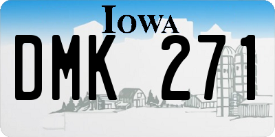 IA license plate DMK271