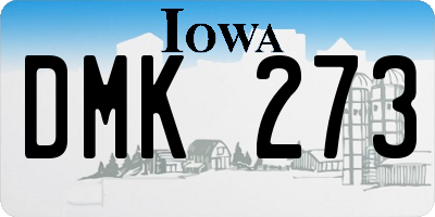IA license plate DMK273