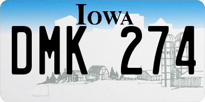 IA license plate DMK274
