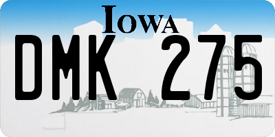 IA license plate DMK275