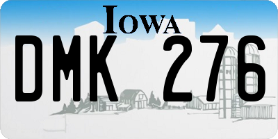 IA license plate DMK276