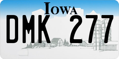 IA license plate DMK277