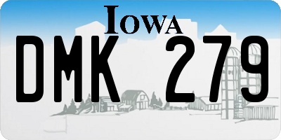IA license plate DMK279