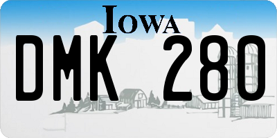 IA license plate DMK280