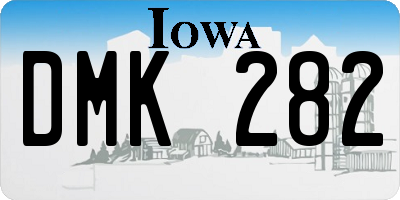 IA license plate DMK282