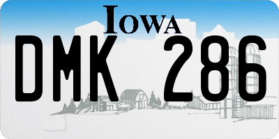IA license plate DMK286