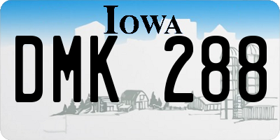 IA license plate DMK288