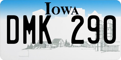 IA license plate DMK290