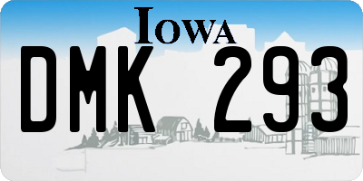 IA license plate DMK293