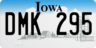 IA license plate DMK295
